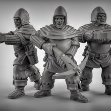 gardes arbalètes table fantaisie combattant garde donjons Dragons arbalète dnd éclaireur mercenaire ville 3d print model - Mito3D