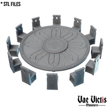 table tabletop fantasy furniture king medieval rpg castle dnd knights court 3d print model - Mito3D