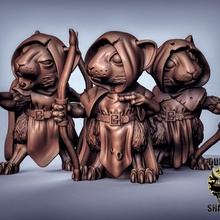 mousle rangers bows presupported tabletop animal archer cute fantasy rpg mouse bow dungeonsanddragons ranger dnd pathfinder tabletopgames anthropomorphic burrowsandbadgers mousling 3d print model - Mito3D