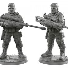 barret sniper squad tabletop army man model modern sculpture soldier miniature military infantry scalemodel 3d print model - Mito3D