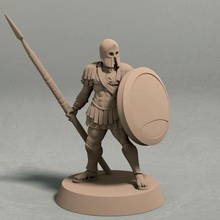 reino Eros soldado pose 2 miniatura stl expediente mesa antiguo fantasía humano rpg proteger espada juego guerra 3d print model - Mito3D