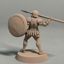 realm eros soldier pose 3 miniature stl file tabletop ancient fantasy human rpg wargaming 3d print model - Mito3D