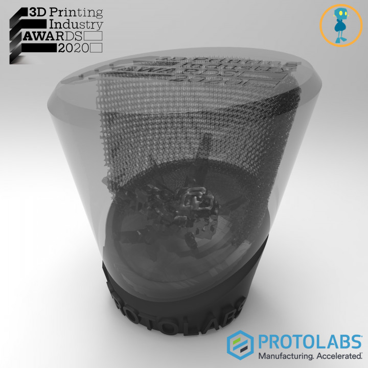 3d Drucken Industrie Auszeichnungen 2020 Wiege Fortschritt myminifactory Wettbewerb Design Trophäe sla sls 3dprintingindustryawards Protolabs mjf craftbot3d 3dpia2020 3D print model - Mito3D