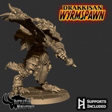 drakkisan wymmidon tavolo Drago mostro wargaming warhammer dragonide dnd esploratore umanoide giochi coboldo ttrpg battleyakminiatures dragonman 3d print model - Mito3D