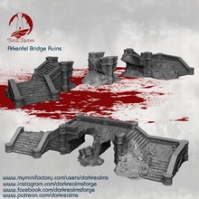 arkenfel - bridge 2 ruins tabletop terrain warhammer d&d frostgrave mordheim aos 3d print model - Mito3D