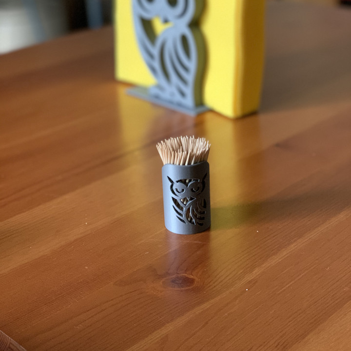 owl holder toothpick 3D print model - Mito3D