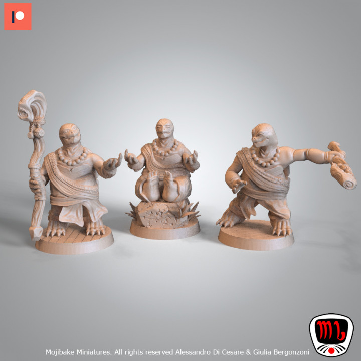 jin jun jiang monk turtles pre-supported tabletop rpg turtle warrior miniature minis asian dnd openlock presupported 3D print model - Mito3D
