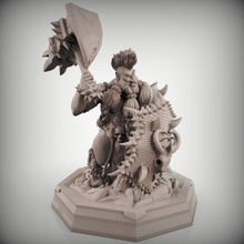evildwarf r3dmate skull hammer evil 3dprintable dwarf d&d rolegame 3d print model - Mito3D