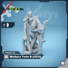 robotic medusa twin tabletop gorgon 3d print model - Mito3D