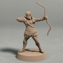 reino Eros arquero pose 1 miniatura stl expediente mesa antiguo fantasía humano rpg juego guerra 3d print model - Mito3D