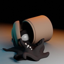derramado pintar imitar mesa mini monstruo miniatura juego dnd ciudadela nulo botella pintura 3d print model - Mito3D
