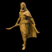 assassin female tabletop blades d&d 3d print model - Mito3D