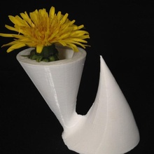 double vase tornado-cone & garden 3d print model - Mito3D