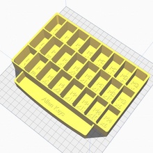 tip vidalamak konteyner Allen anahtar tepsi fındık araç temiz m4 organizasyon m3 yıkayıcı m2 3d print model - Mito3D