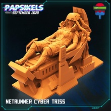 Netrunner cibernético triss tampo mesa dados fêmea hacker Shadowrun cyberpunk2077 cyberpunkred 3d print model - Mito3D