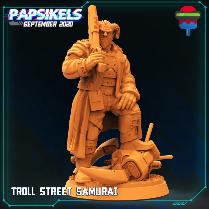 provocador rua samurai tampo mesa zangão Shadowrun 3D print model - Mito3D