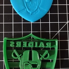 raiders cookie cutter futbol 3d print model - Mito3D