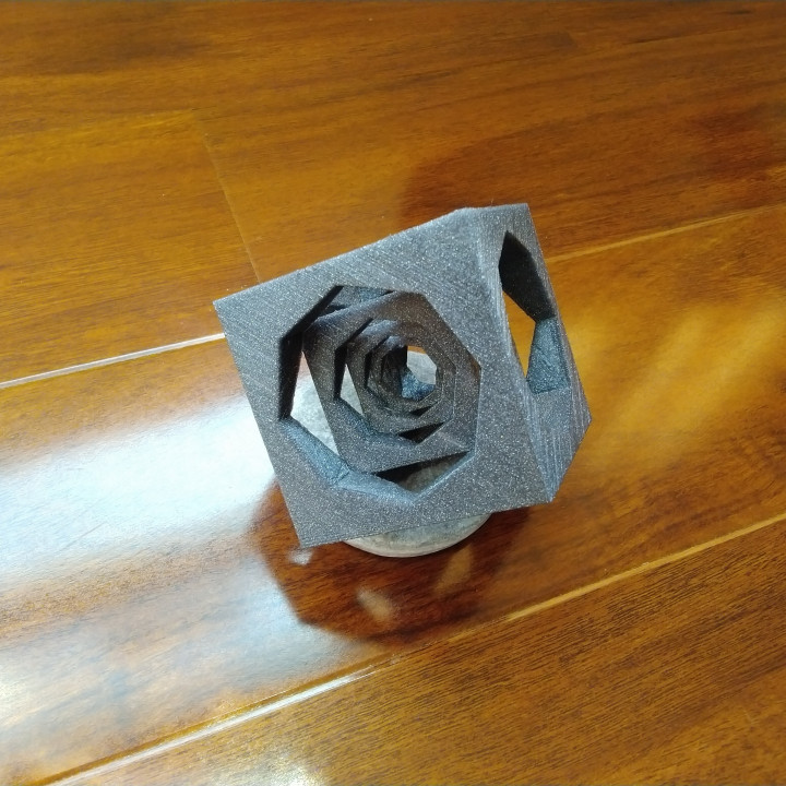 gebohrt Würfel Mathematik openscad Customizer Erdrutsch 3D print model - Mito3D