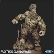 frostiron dwarf warriors - clan tabletop barbarian fighter warrior dwarves brawler 3d print model - Mito3D