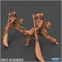 vindul halberdiers - warriors wind tabletop fighter warrior halberd fighters halberdier 3d print model - Mito3D