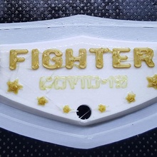 trump covid coronavirus fighter medal tump 3d print model - Mito3D