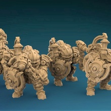 krup kumaş muhafızlar grup masaüstü fantezi cüce savaş oyunu medfan 3d print model - Mito3D