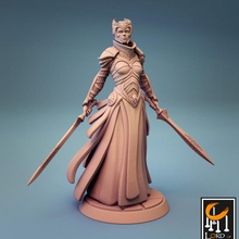 female knight tabletop sword fantasin 3d print model - Mito3D