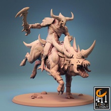 mounted demon tabletop riders 3d print model - Mito3D