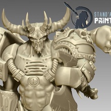 Kral ızdırap masaüstü iblis patron şeytan fantezi cehennem minyatürler model canavar sci fi Warhammer minyatür savaş oyunu Deamon 3d print model - Mito3D