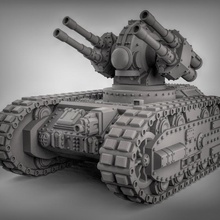 Anti Luft Panzer Tischplatte 40k Kriegshammer scifi imperiale Wache Flugabwehr 3d print model - Mito3D