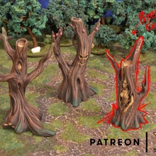 magical forest - set trees tabletop terrain warhammer dungeonsanddragons roleplaying pathfinder scennery waramming 3d print model - Mito3D