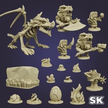 Drago pacco tavolo draghi fantasia scheletro non morti ghiaccio gioco prigione gettoni veleno caos ricerca pietra drago espansione arcadiaquest 3d print model - Mito3D