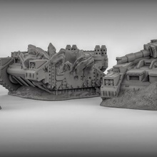 destrozado tanques mesa 40k tanque terreno martillo guerra ciencia ficción Guardia Imperial lemanruss 3d print model - Mito3D