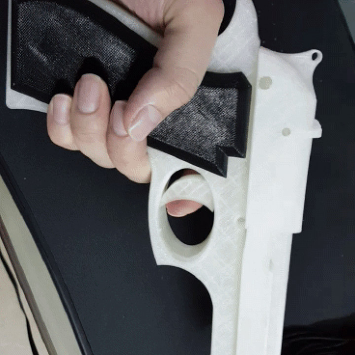 Rückstoß Spielzeug Gewehr m9 inspiriert Pistole Replik Beretta m92 3D print model - Mito3D