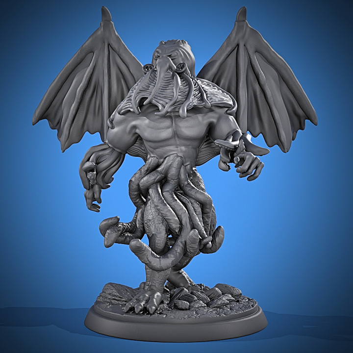 cthulhu 50mm mesa fantasía juegos mazmorras dragones rgp amante 3D print model - Mito3D