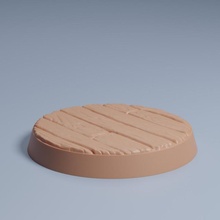Facile bois 25mm base table miniature 1inch 3d print model - Mito3D