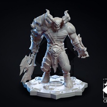 executioner demon tabletop axe boss fantasy games hell mini monster warrior miniature skulls adventure dnd sin 3d print model - Mito3D