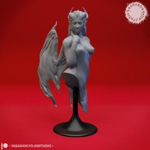 succubus - bust female wings woman miniature tabletop dnd ttrpg 3d print model - Mito3D