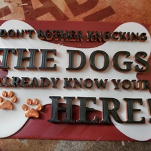 knock pets dogs signs 3d print model - Mito3D