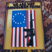 temeroso hombres armas señales fuego enmienda 3d print model - Mito3D