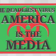 Medien Virus Amerika USA Zeichen 3d print model - Mito3D