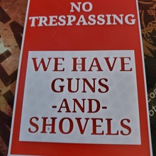 trespassing guns signs firearms amendment 3d print model - Mito3D