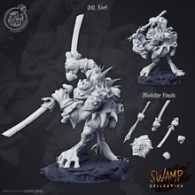 korl pre-supported tabletop fantasy frog supports samurai underwater encounter cast bullywug swamp castnplay slaad presupported slaadi frogmen 3d print model - Mito3D