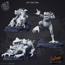 giant toads pre-supported tabletop epic undead minions mushroom encounter toad swamp slaad bullywugs 3d print model - Mito3D