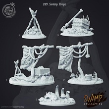 swamp props pre-supported tabletop environment epic terrain undead dead dnd bits flags banners castnplay 3d print model - Mito3D