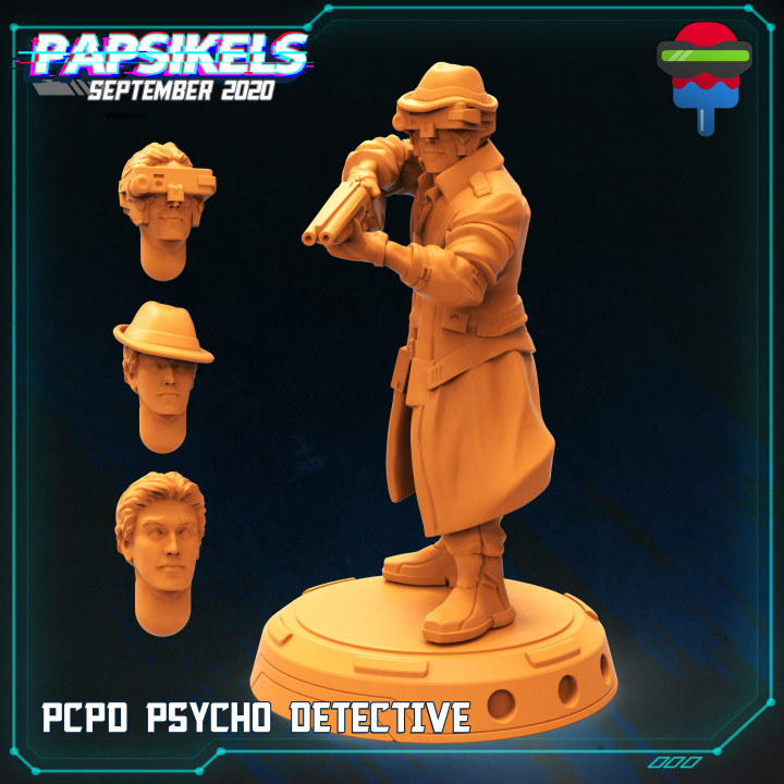 pcpd psicopatico detective tavolo modulare cappotto polizia Shadowrun cyberpunkred ispettore 3D print model - Mito3D