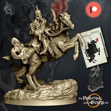 sombre cavalier Khulsuud monté présupporté table fantaisie fantôme rpg wargaming marteau guerre cheval miniature lotr spectre cimeterre 28mm dnd givre escarmouche 3d print model - Mito3D