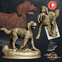 köpekler önceden desteklenen masaüstü köpek fantezi av köpeği rpg savaş oyunları Warhammer tavşan avcı minyatür lotr 28mm dnd don çatışma teriyer kasaba halkı mastıf pre supported 3d print model - Mito3D