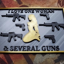 woman guns signs firearms amendment 3d print model - Mito3D