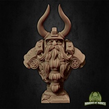 king's bust - presupported tabletop army board body game head king mini soldier statue support warrior resin dwarf 28mm dnd 32mm 5e miniaturesofmadness holdmydwarf 3d print model - Mito3D